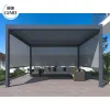 Waterproof Motorized Pergola Aluminum Garden Building Bioclimatic Adjustable Louvered Roof Outdoor Garden Pergola