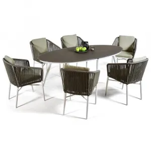 All Weather Patio Furniture Aluminum Garden Table Set Outdoor Rope Dining Table and Chair Set Garden Outdoor Furniture Set