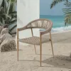 Aluminum Alloy Rope Outdoor Chair Balcony Furniture Stackable Patio Chairs for Patio Antique Outdoor Chair for Restaurant