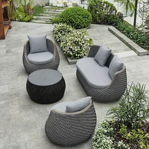 Aluminum Outdoor Garden Rattan Modular Sofa Set Material Stylish and Durable Outdoor Furniture Set