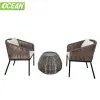 Aluminum Outdoor Rattan Chair Set Tables Garden Table and Chair for Restaurant Hotel Villa Balcony Outdoor Furniture Set