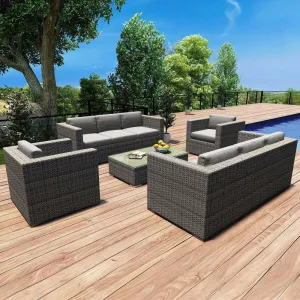 Best Selling All-Weather Patio Sets Aluminium Garden Sofas Rattan Waterproof Set Wicker Furniture Outdoor Courtyard Sofa