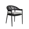 Factory Aluminum Frame Outdoor Garden Rope Chair Set for Restaurant Outside Dining Outdoor Furniture Set