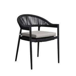 Factory Aluminum Frame Outdoor Garden Rope Chair Set for Restaurant Outside Dining Outdoor Furniture Set