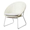 Factory Wholesale Aluminum Outdoor Dining Chair Set Garden Patio Furniture with Rope Plastic Rattan Egg Design