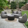 Fashion Comfortable Aluminum Outdoor Patio Garden Furniture Modular Rattan Sofa Outdoor Furniture Set