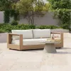 Modular Sectional Teak Patio Outdoor Sofa Modern Garden Set Furniture for Hotels Wood Material