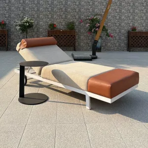 High-grade Luxury Aluminum Outdoor Sun Lounger for Garden Patio Hotels Swimming Pool for Sunbathing Beach Lounger