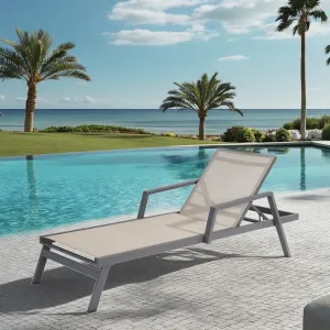 Hot Selling Outdoor Garden Furniture Set Teak Frame Chaise Lounge Chair with Wood Mesh for Hotels Sun Beach Patio Pool