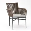 Hotel Aluminum Patio Outdoor Garden Rope Weaving Chair for Restaurant Stackable Dining Outdoor Chair Furniture Set