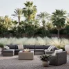 Indoor and Outdoor Woven PE Wicker Rattan Sectional Modular Sofa Set for Patio Garden Balcony Pool Beach Furniture