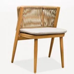 Leisure Teak Wood Outdoor Garden Balcony Patio Coffee Shop Rattan Table Chair Set for Dining in Restaurants Outdoor Furniture