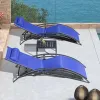 Luxury Aluminum Outdoor Beach Pool Swimming Sun Lounger Chair Bed Villa Resort Patio Outdoor Hotel Furniture Set