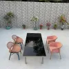 Luxury Aluminum Outdoor Garden Table and Chair for Restaurant Multifunctional Hotel Villa Pool Outdoor Furniture Set