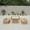 Luxury Aluminum Outdoor Patio Garden Rattan Furniture Modular Sofa Hotel Furniture Outdoor Furniture Set Hotel Villa Terrace