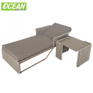 2025 Luxury Aluminum Outdoor Sun Lounger for Garden Patio Hotels Swimming Pool for Sunbathing Beach Lounger