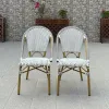 Luxury French Bistro Outdoor Garden Dining Chair Hotel Furniture for Hotel Villa Cafe Restaurant Outdoor Furniture Set