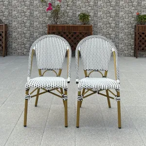 Luxury French Bistro Outdoor Garden Dining Chair Hotel Furniture for Hotel Villa Cafe Restaurant Outdoor Furniture Set