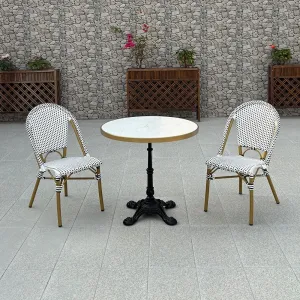 Luxury French Outdoor Dining Chair Set Outdoor Furniture Sets Suitable for Hotel Cafe Restaurant Villa Balcony French Bistro