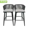 2025 Luxury Hotel Aluminum Outdoor Patio Bar Chair Set for Garden Courtyard Villa Home Bar