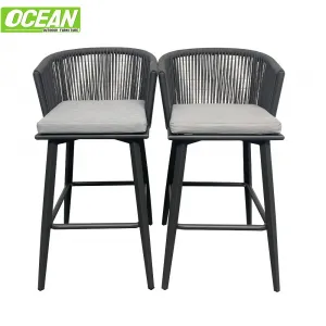 2025 Luxury Hotel Aluminum Outdoor Patio Bar Chair Set for Garden Courtyard Villa Home Bar