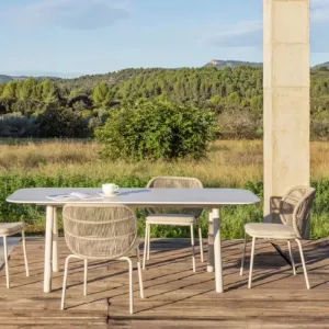 Luxury Modern Outdoor Dining Set Garden Dining Table and Chair Outdoor Chair Set for Backyard Villa Restaurant