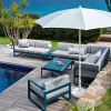 Luxury Modular Aluminum Outdoor Furniture Set All-Weather Garden Sofa for Patio Resort Park Living Room Dining Application