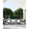 Luxury Outdoor Aluminum Patio Furniture Set Living Room and Dining Courtyard Villa Sofa for Backyard Use