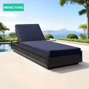 Luxury Patio Outdoor Daybed Aluminum Outdoor Sunbed Chaise Waterproof Sun Lounger Chair for Pool Side