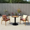 Luxury Teak Outdoor Rattan Table and Chair Garden Rattan Chair Set for Restaurant Hotel Villa Balcony Outdoor Furniture Set