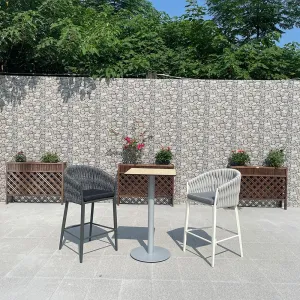 Modern Aluminum Outdoor Bar Table Chair Set for Bar Cafe Restaurant Garden Party Outdoor Furniture Set