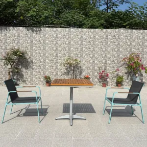 Modern Aluminum Outdoor Table and Chair Patio Chair Set for Hotel Villa Balcony Garden Restaurant Cafe Outdoor Furniture Set