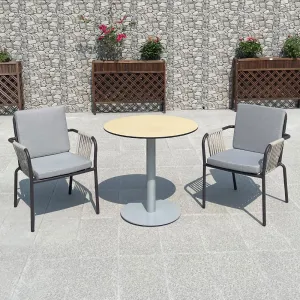 Modern Aluminum Outdoor Tables Garden Rattan Chair Set for Restaurant Hotel Villa Balcony Garden Cafe Outdoor Furniture Set