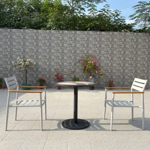 Modern Aluminum Stackable Outdoor Dining Garden Chair Set