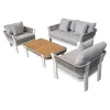 2025 Modern Design Hotel Outdoor Patio Garden Furniture Portable Comfortable Modular Sofa Set Aluminum Rattan Metal Features
