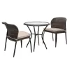 Modern Design Outdoor Furniture Set China 3-Piece Rattan Patio Garden Furniture for Coffee Shop Wicker with Aluminum Frame