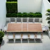 Modern Garden Outdoor Furniture Wood Table Fabric Dining Table Chair Set