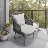 Modern Leisure Outdoor Rattan Sofa Chair Set Aluminum Frame Hotels Gardens Villas Terraces Balconies Restaurants Coffee Shops