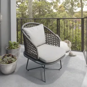 Modern Leisure Outdoor Rattan Sofa Chair Set Aluminum Frame Hotels Gardens Villas Terraces Balconies Restaurants Coffee Shops