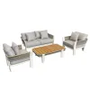 Modern Luxury Aluminum Outdoor Garden Sofa Set Portable Modular Furniture with Rattan Metal for Hotels