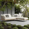 Modern Luxury Aluminum Rope Sofa Set Weather Resistant Outdoor Furniture for Hotels Villas Courtyards Halls Outdoor Spaces