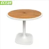 Modern Luxury Hotel Dining Table Chair Set Aluminum Teak Wood for Outdoor for Garden Restaurant Villa Balcony Use
