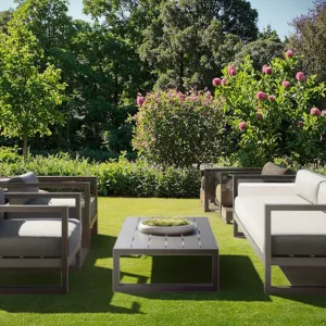 Modern Modular Outdoor Aluminum Garden Sofa Set Portable for Balcony Patio Hotels Parks