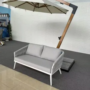Modern Outdoor Furniture Set for Hotels Villas Resorts Metal Rope Garden Sofas with Fabric Terrace Park Leisure Outdoor Sofa