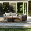 Modern Outdoor Patio Furniture Solid Wood Teak Sofa Sets with Rope Weave Design for Hotels Courtyards Balcony Lounge