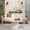 Modern Outdoor Teak Furniture Solid Wood Weather Resistant Waterproof Sofa Set for Garden and Patio