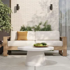 Modern Outdoor Teak Furniture Solid Wood Weather Resistant Waterproof Sofa Set for Garden and Patio