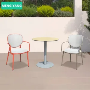 Modern Patio Leisure Rope Outdoor Dinning Chair Stackable Garden Furniture Rattan Wicker Rope Outdoor Dining Chairs