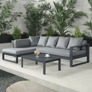 Modular Outdoor Patio Garden Sofa Set Aluminum with Rattan PE for Hotels Villas Resorts Gardens Terraces