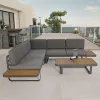 New Luxury L Shape Aluminum Frame Outdoor Furniture Patio Metal Outdoor Lounge Sofa Garden Outdoor Furniture Set